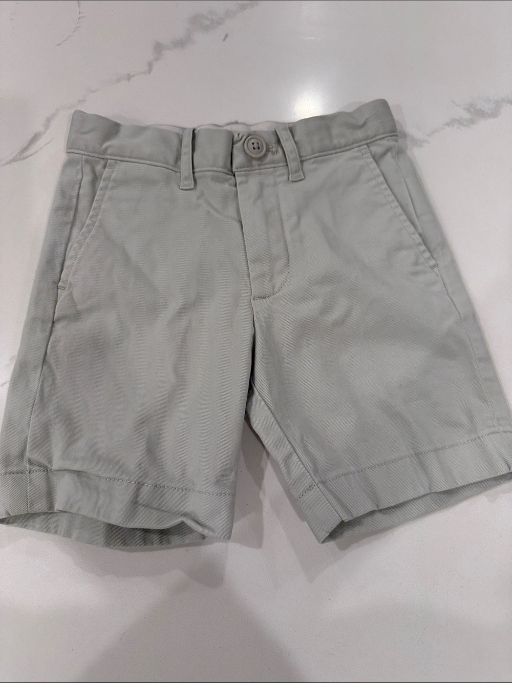 Crewcuts Light Gray Flat-Front Chino Shorts